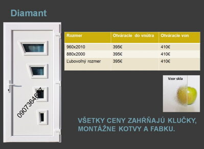 Plastové vchodové dvere Diamant skladom