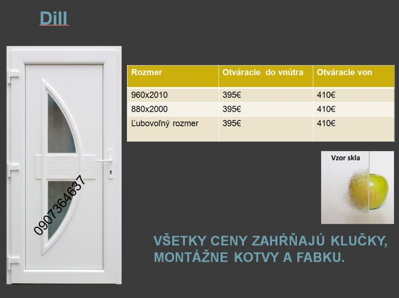 xxxxxx Plastové vchodové dvere Dill skladom