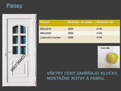 Plastové vchodové dvere Pansy skladom