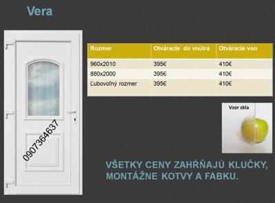 Plastové vchodové dvere Vera skladom