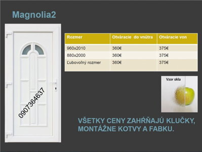 Plastové vchodové dvere Magnolia 2 skladom